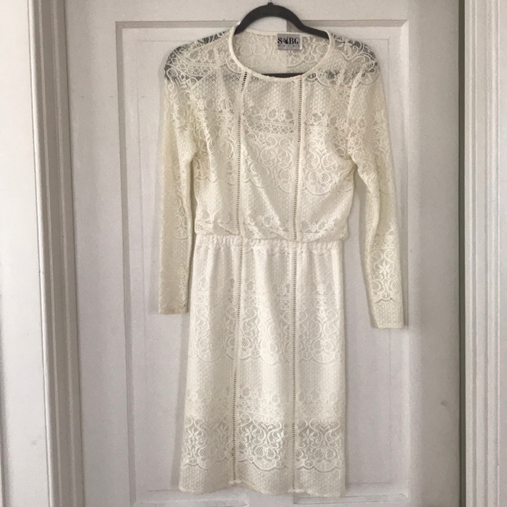 Sabo skirt long sleeve white dress